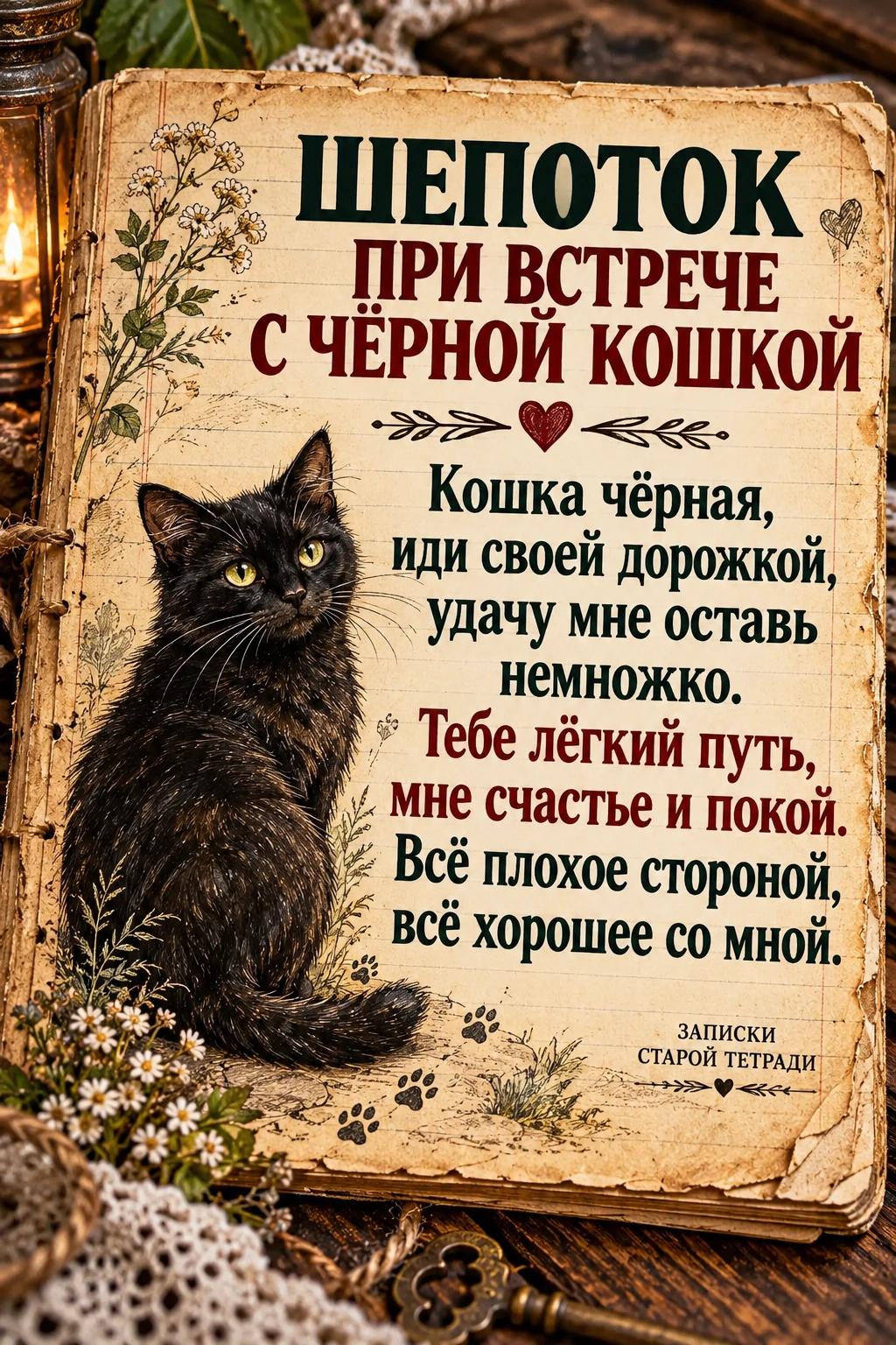 🐈‍⬛ ШЕПОТОК ПРИ ВСТРЕЧЕ С ЧЁРНОЙ КОШКОЙ