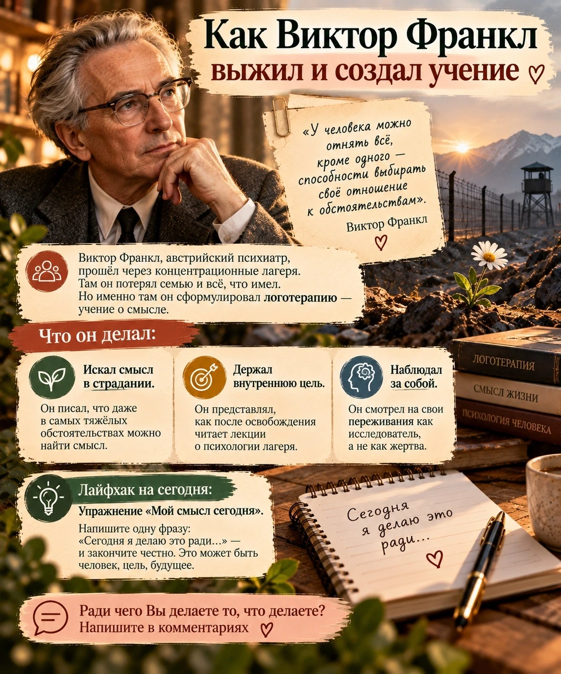 Как Виктор Франкл выжил и создал учение. Виктор Франкл, австрийский психиатр, прошёл че...