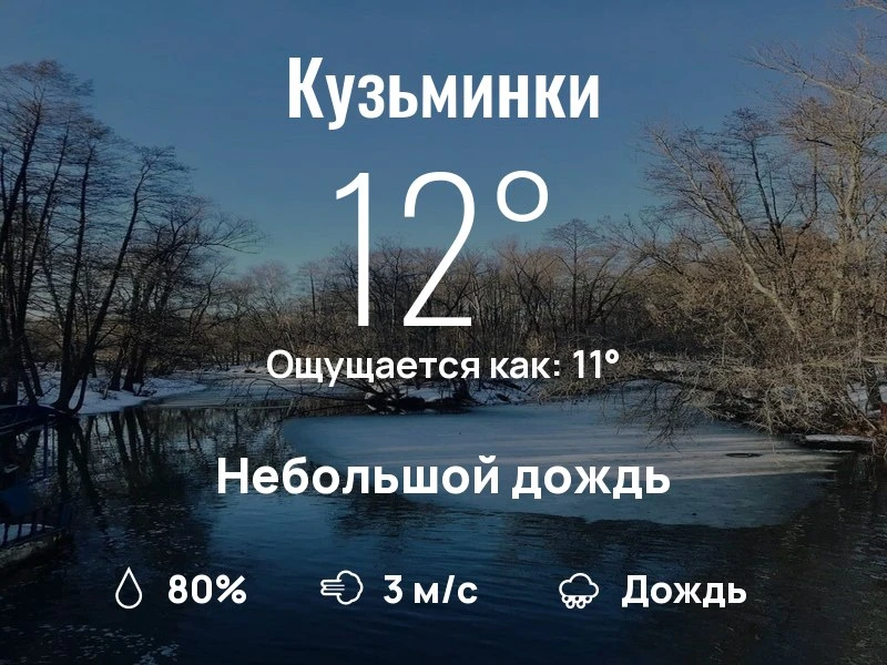 Что с погодой в Кузьминках?