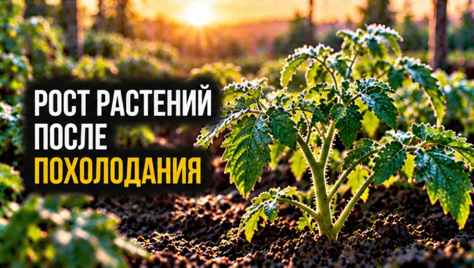 Рост растений после похолодания