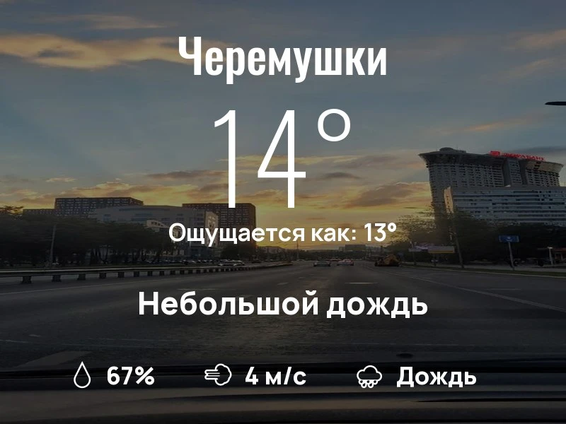Что с погодой в Черёмушках?