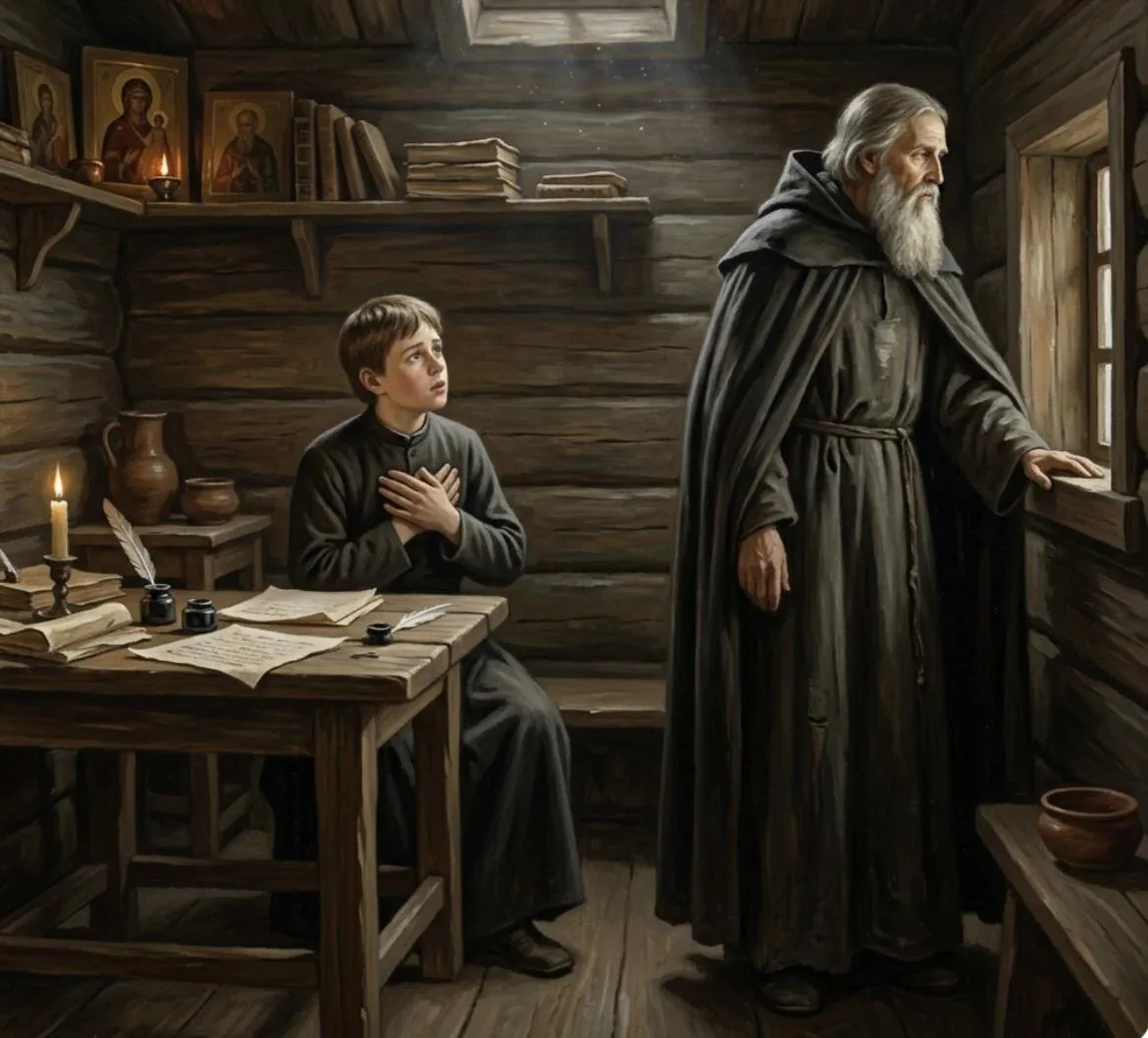 Ивашка покачал головой, умоляюще глядя на монаха, и молитвенно сложил руки, чтобы тот н...