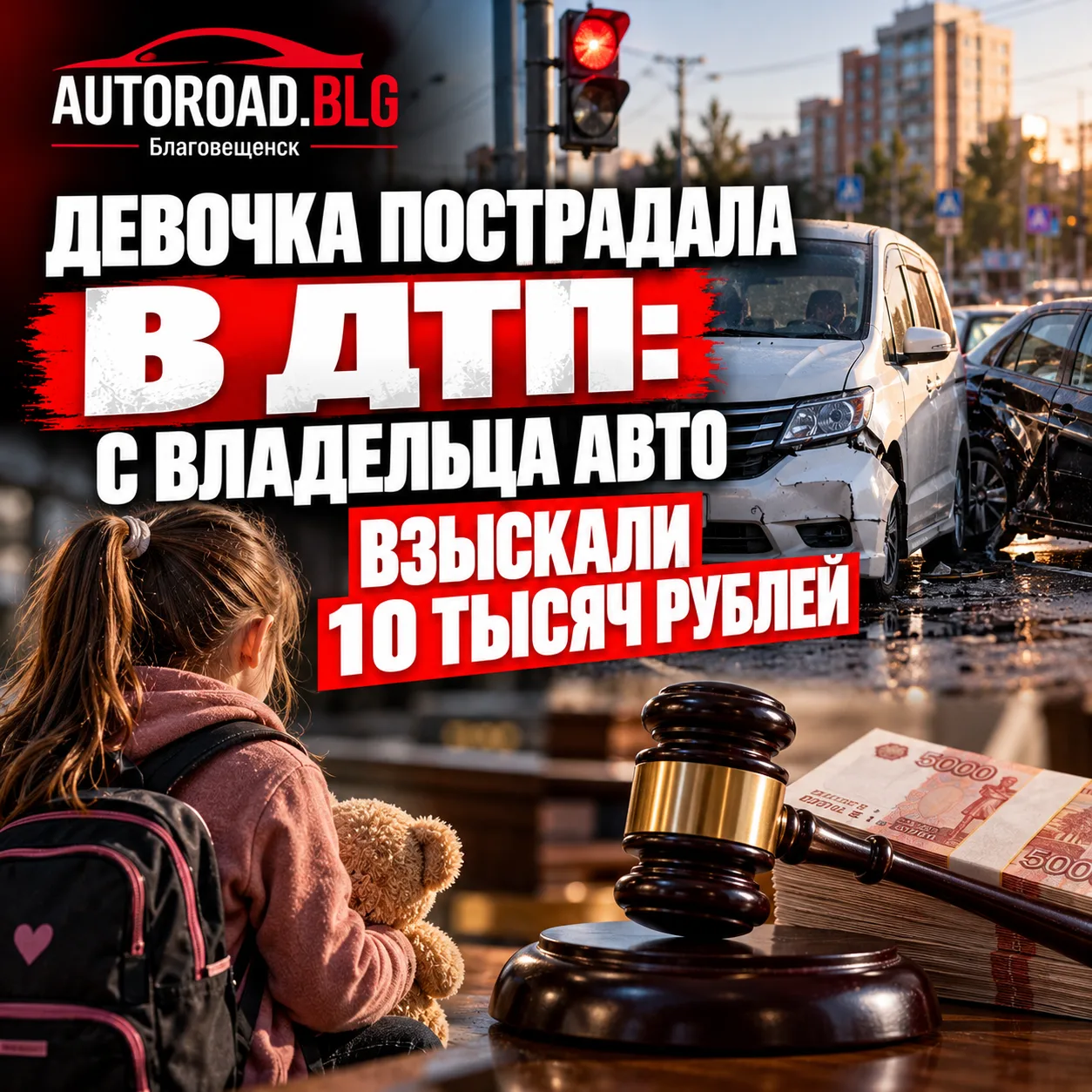 ДЕВОЧКА ПОСТРАДАЛА В ДТП: С ВЛАДЕЛЬЦА АВТО ВЗЫСКАЛИ 10 ТЫСЯЧ РУБЛЕЙ