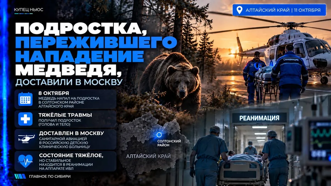 🚨 АЛТАЙСКИЙ КРАЙ • МЕДВЕДЬ • СПАСЕНИЕ ЖИЗНИ ‼️