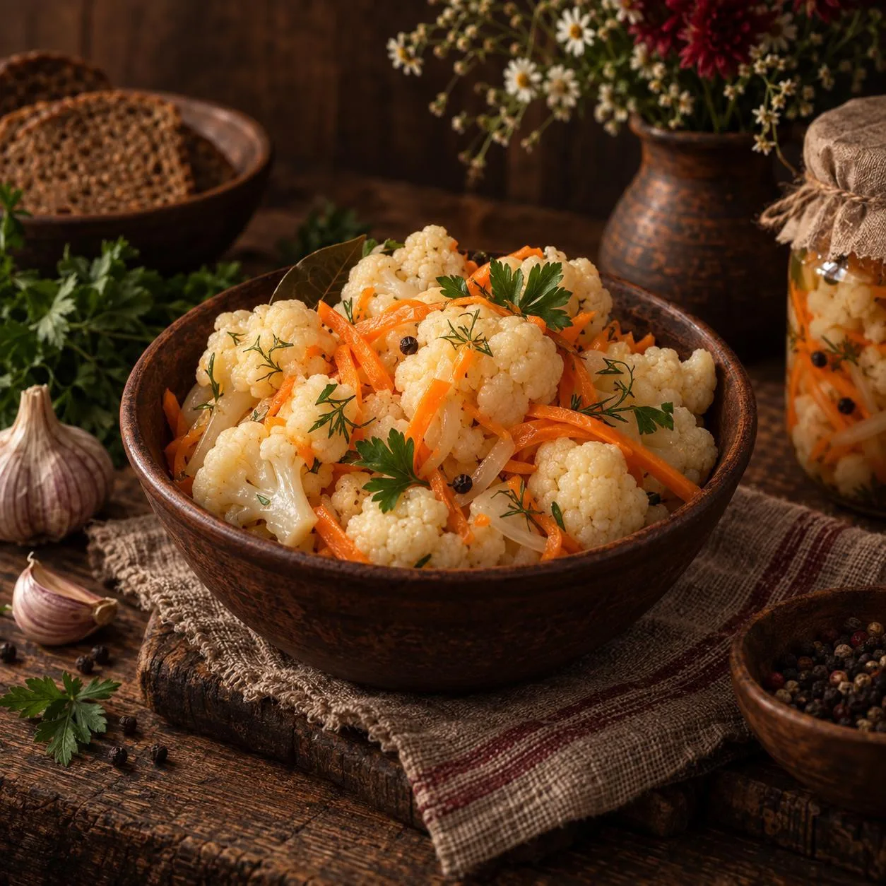 🥗 Быстрая маринованная цветная капуста