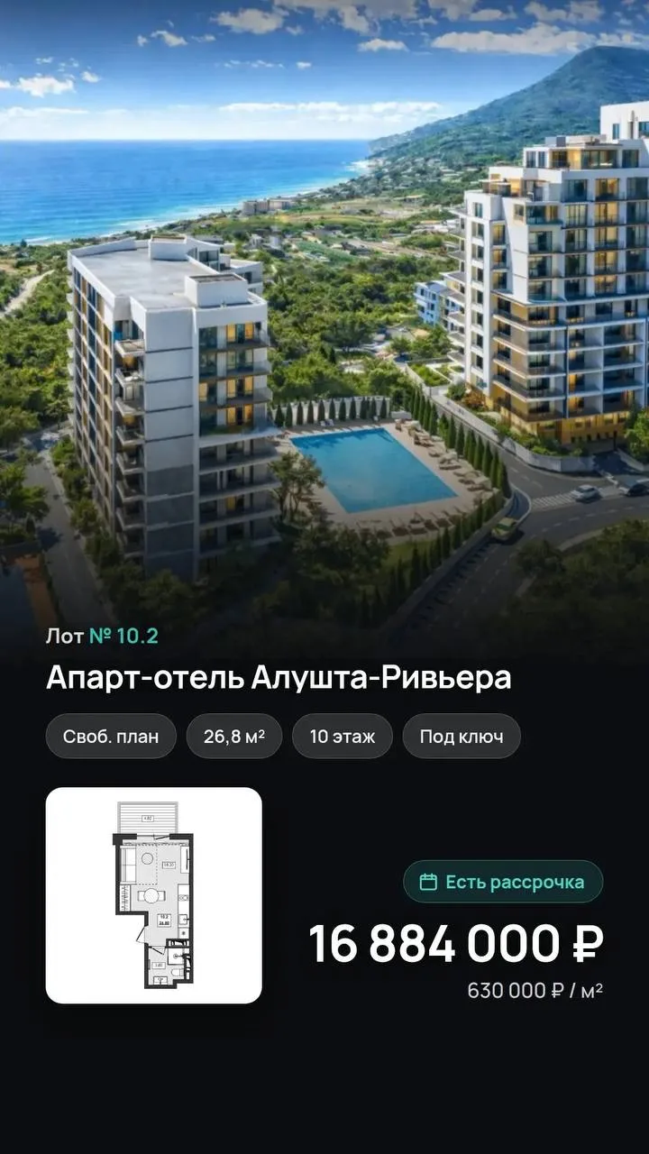 🌊 Апартаменты на Южном берегу Крыма