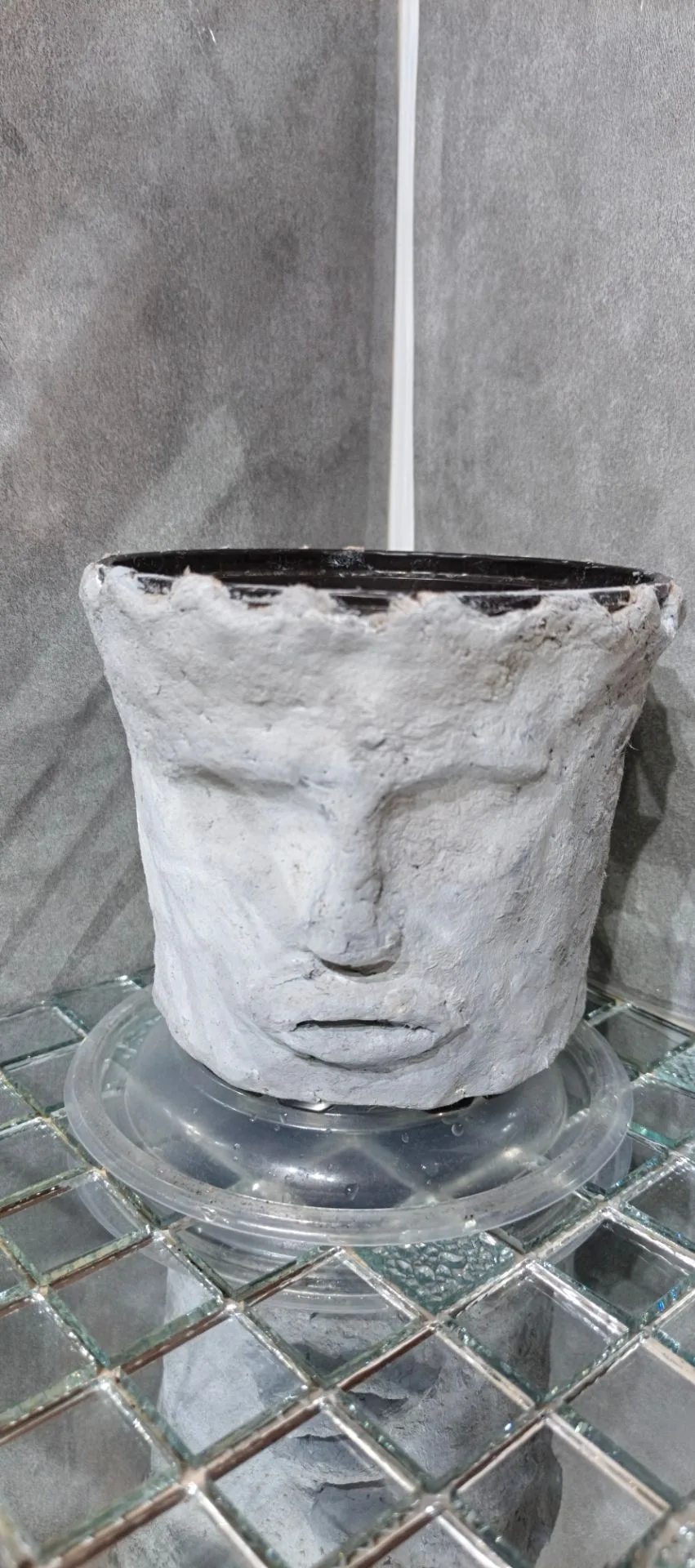 🗿горшок для цветов в стиле папье-маше