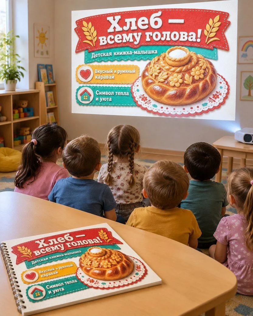 Детская книжка-малышка "Хлеб всему голова!