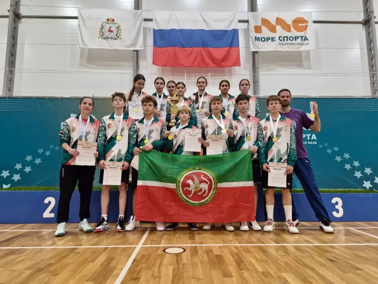 🏆 Поздравляем команду Республики Татарстан с победой на Первенстве России по бадминтон...