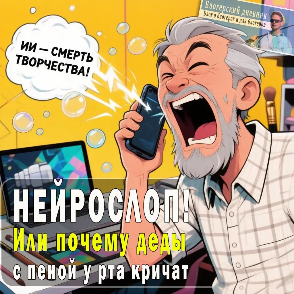 НЕЙРОСЛОП! Или почему деды с пеной у рта кричат, что ИИ — это смерть творчества?