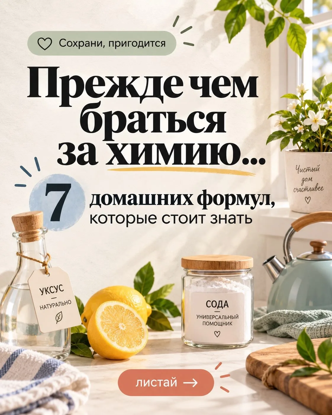 🧪7 домашних формул, которые стоит знать