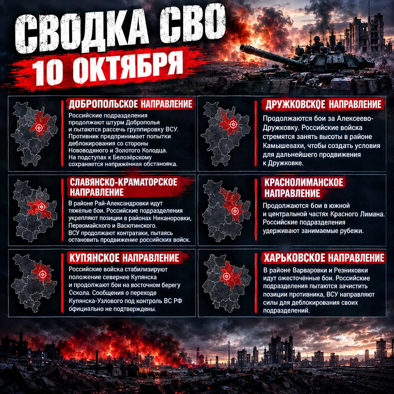 Сводка СВО | 10 октября