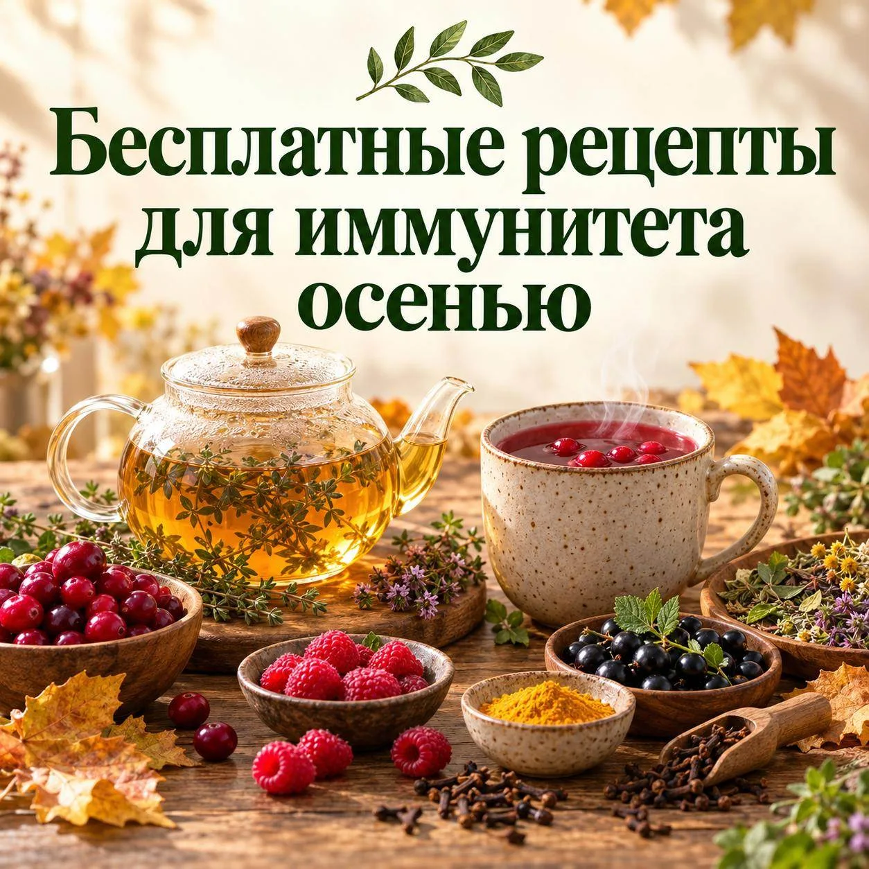 🌿 Бесплатные рецепты для иммунитета осенью