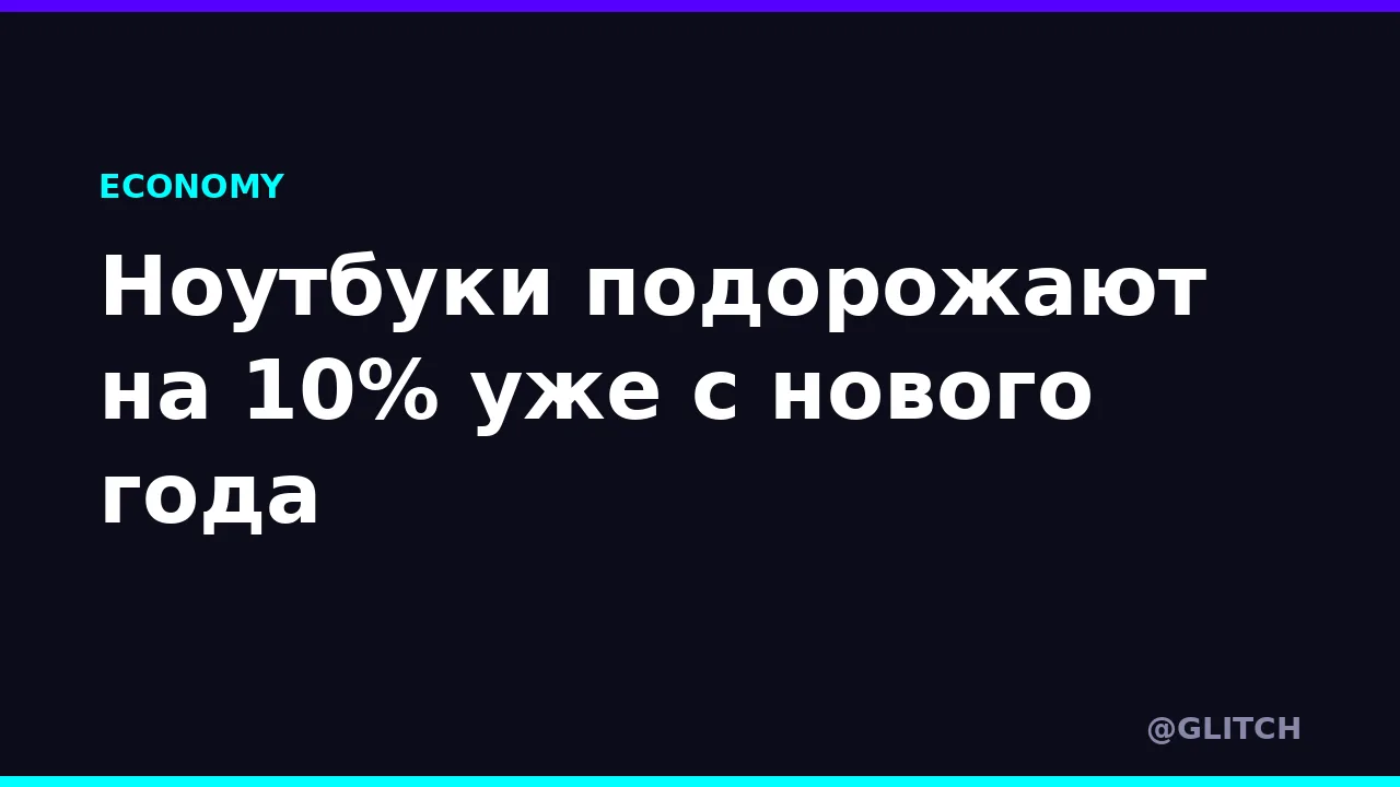 Ноутбуки подорожают на 10% уже с нового года