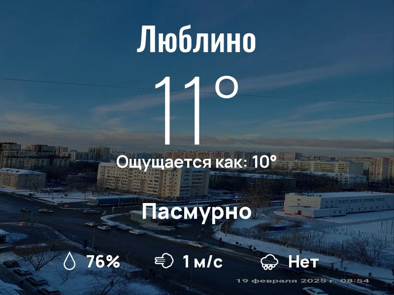 Что с погодой в Люблино?