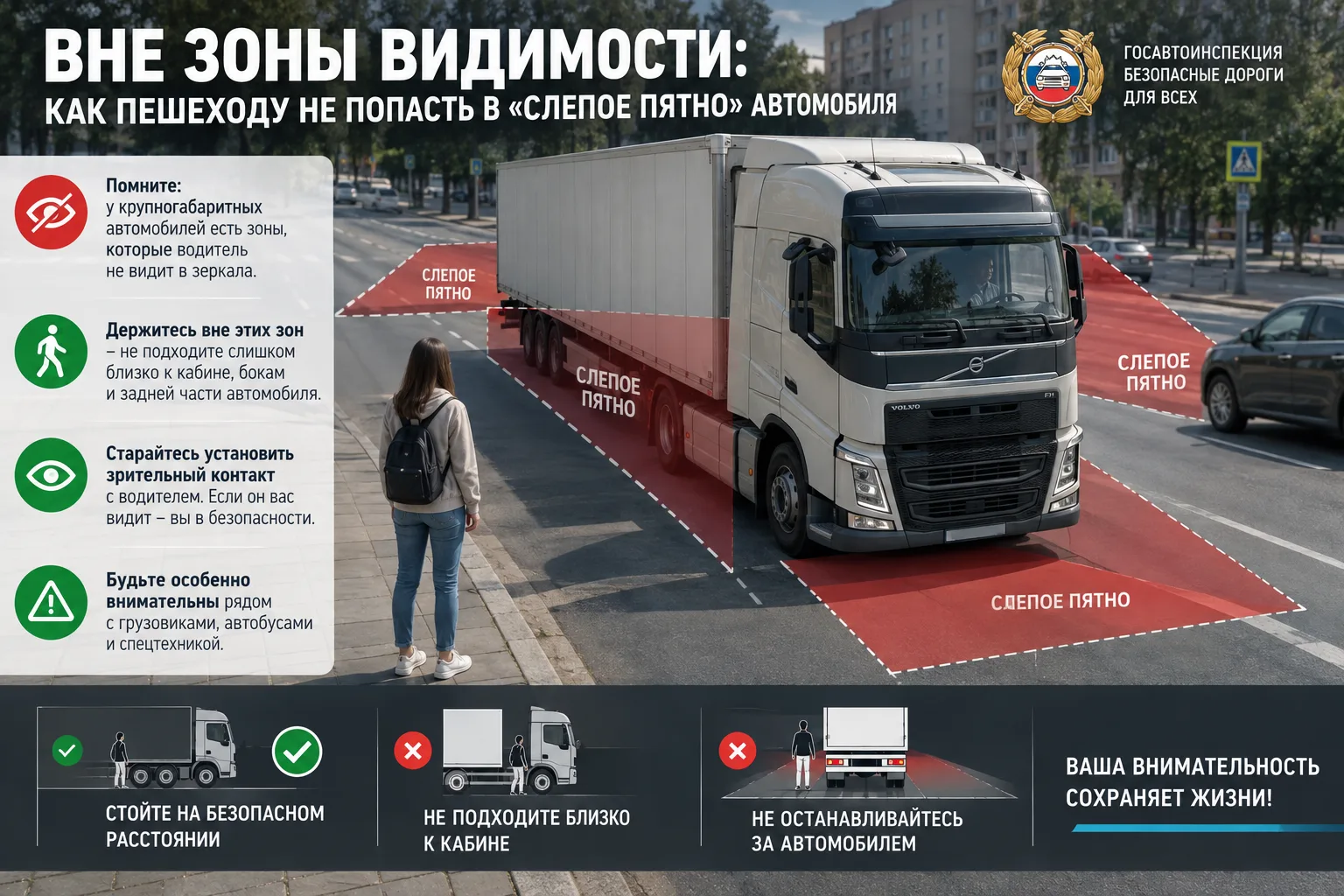 👀 Вне зоны видимости: как пешеходу не попасть в «слепое пятно» автомобиля