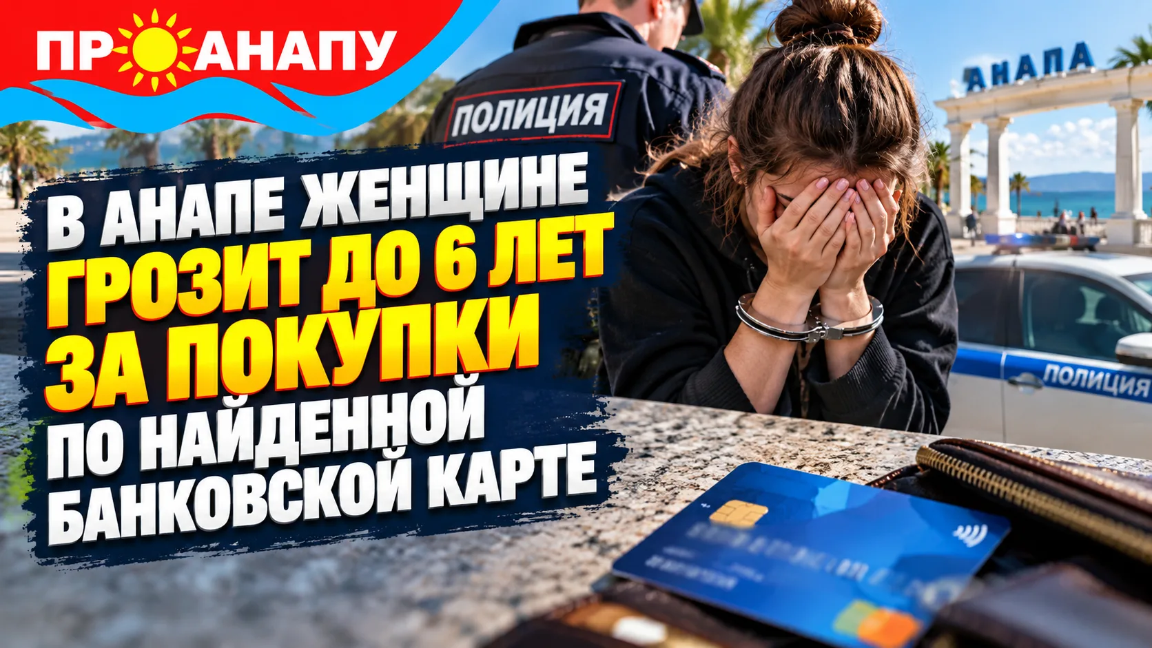 В Анапе женщине грозит до 6 лет лишения свободы за покупки по найденной банковской карте