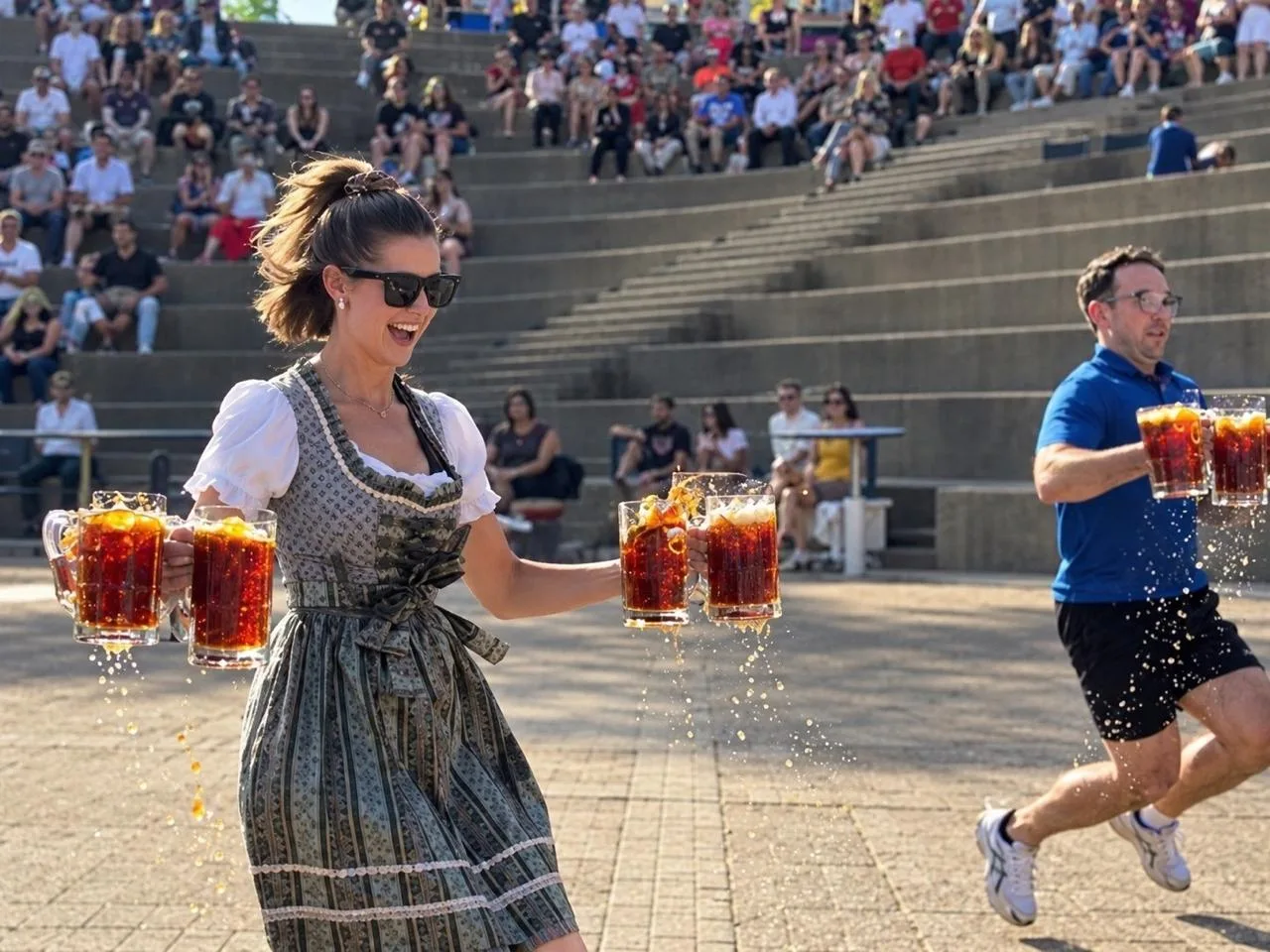 🍻 Пивной забег и метание брецеля на Октоберфесте