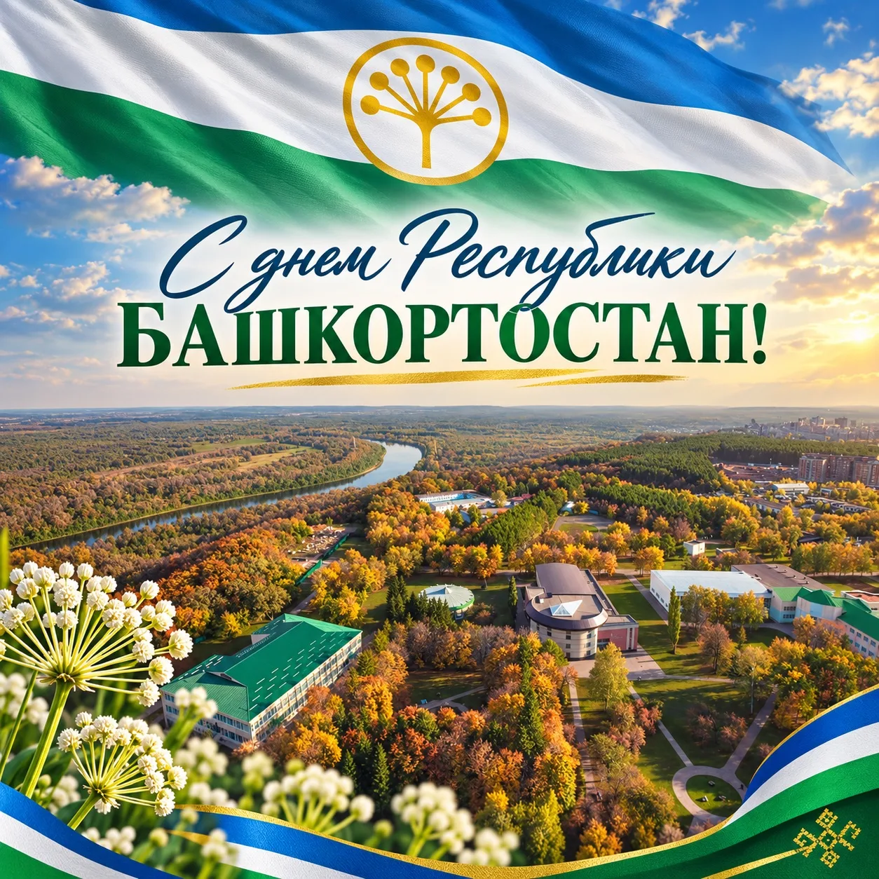 С Днем Республики Башкортостан! 🤍💚