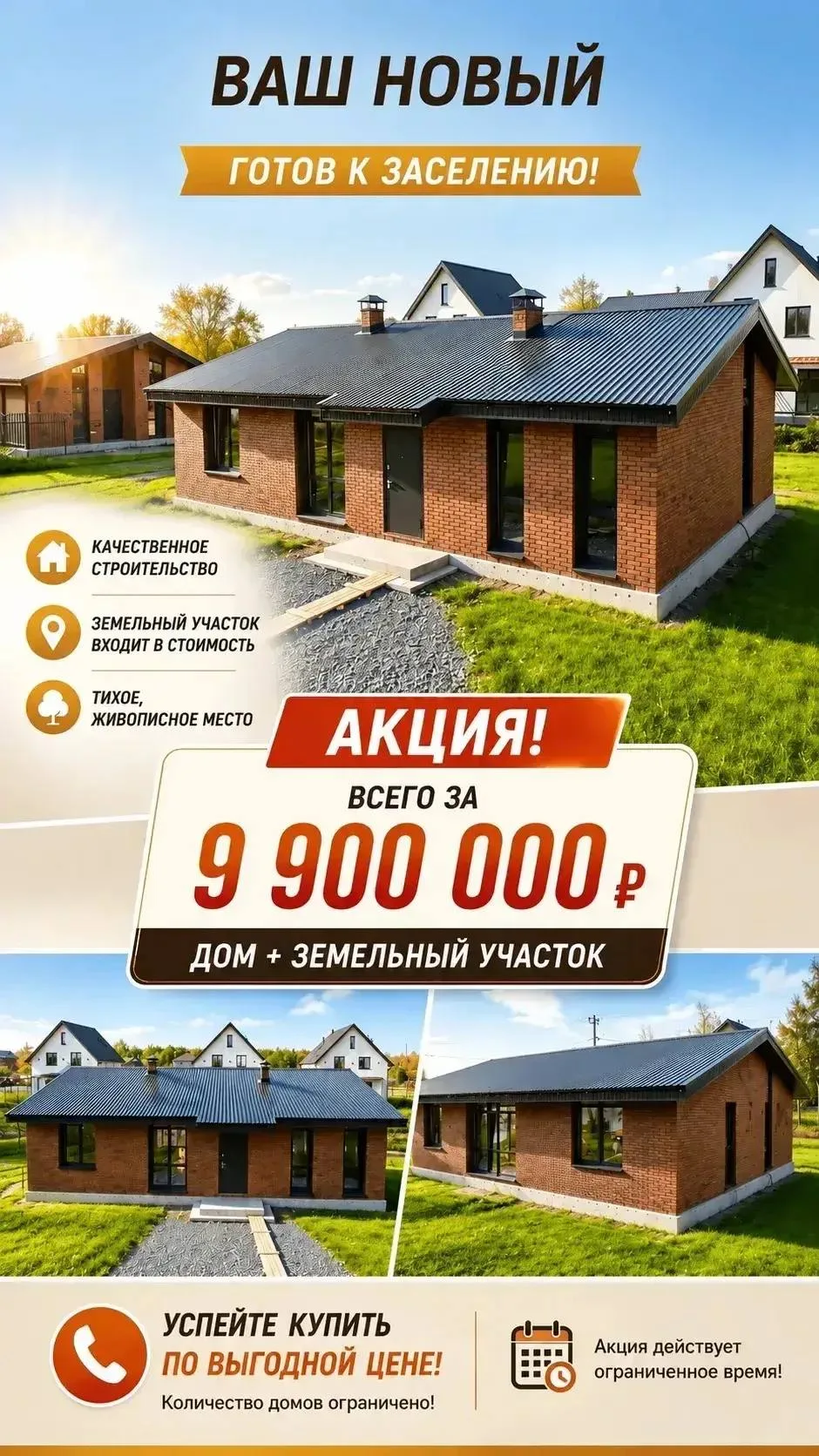 Последний готовый дом в КП «Рябиновый» БЕЗ КОМИССИЙ ‼