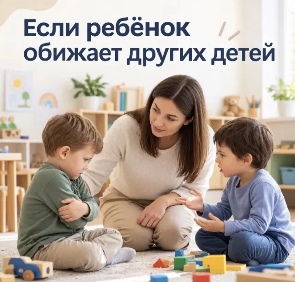 🧸Если ребёнок обижает других детей: как реагировать родителям?