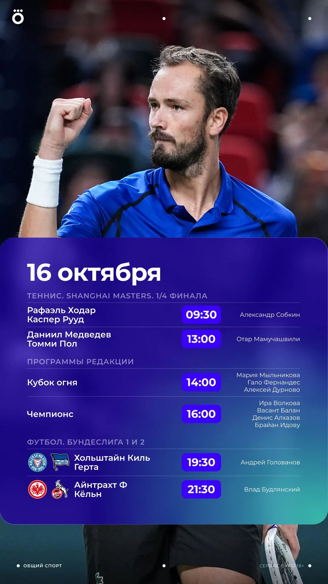 Болеем за Медведева в 1/4 финала Шанхая, обсуждаем матчи еврокубков и америкубков в про...