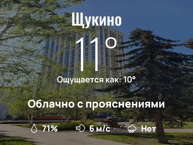 Что с погодой в Щукино?