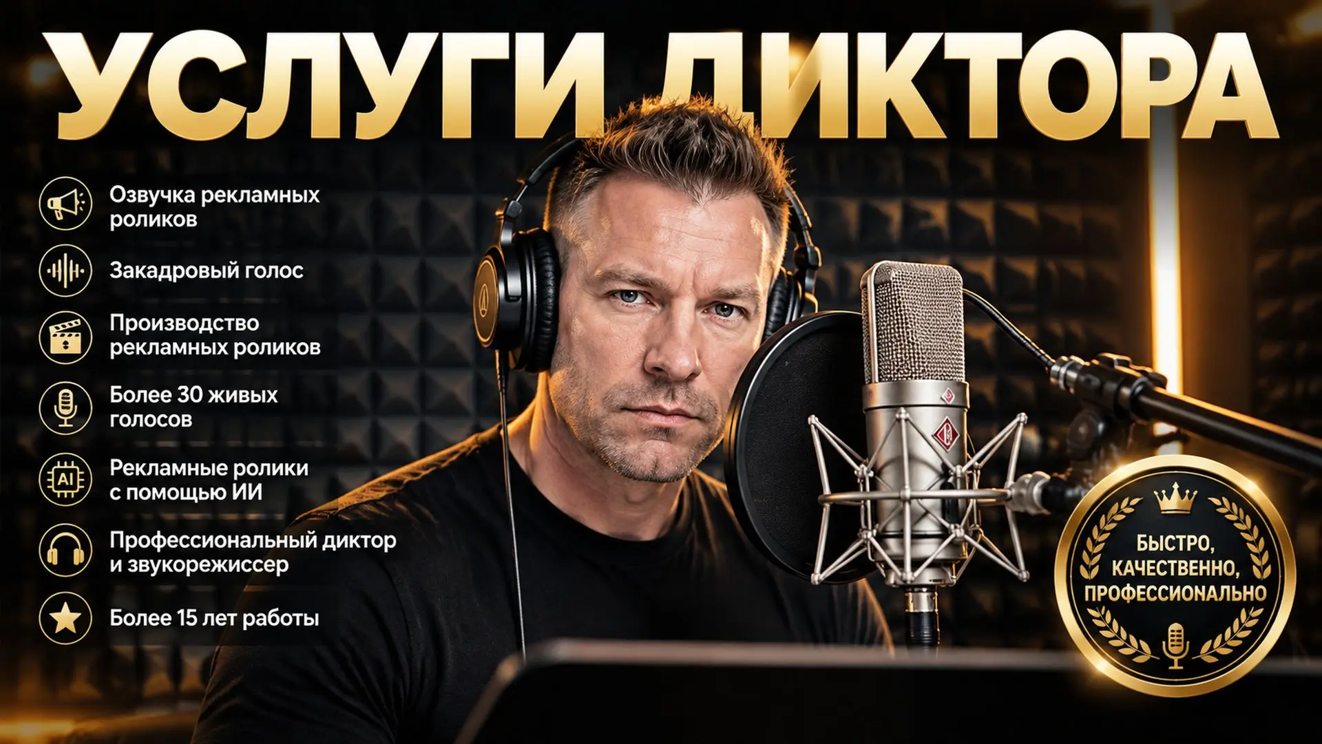 Ищете голос, который заставит ваших клиентов слушать до конца?