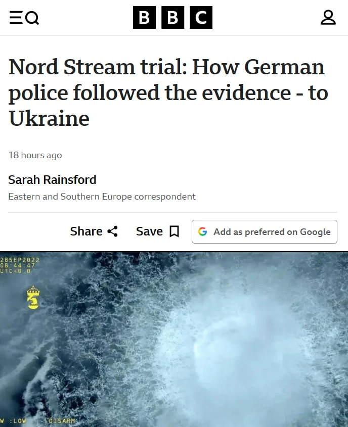 BBC: Дело «Северного потока»: как немецкая полиция нашла доказательства — на Украине