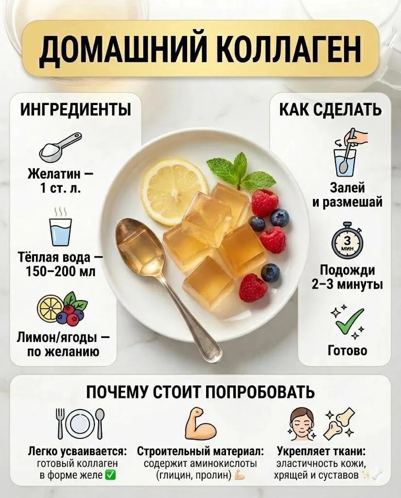 Готовим домашний коллаген за 3 минуты!
