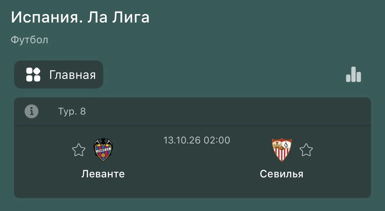 Прогноз: Двойной шанс 2Х ⚽️