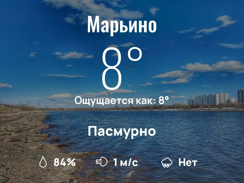 Что с погодой в Марьино?