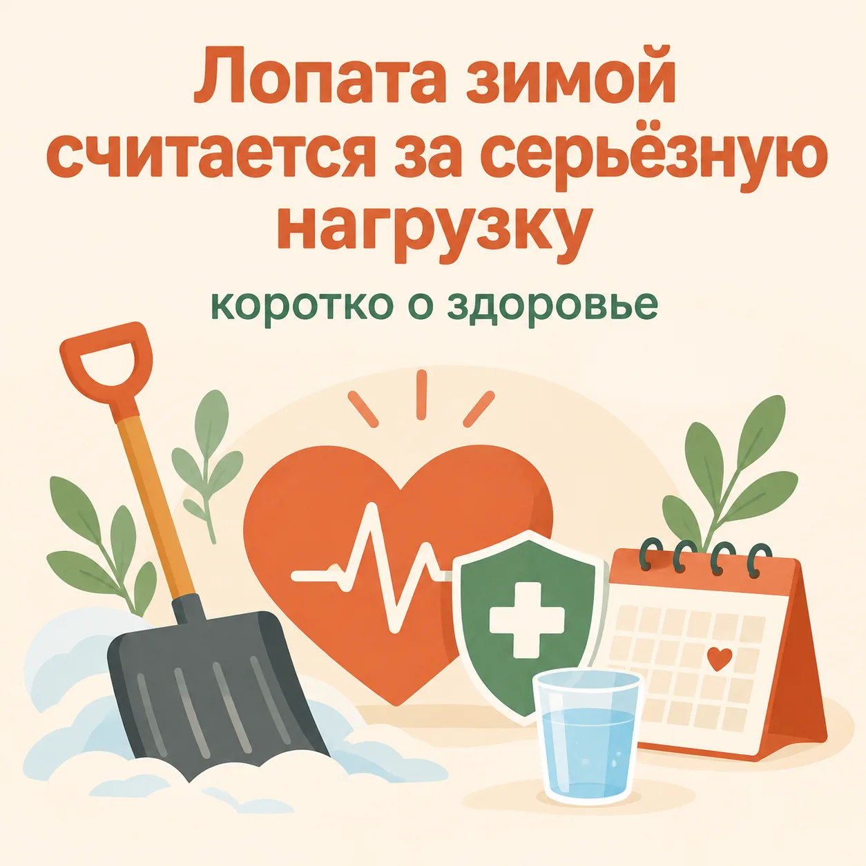 🧹 Лопата зимой считается за серьёзную нагрузку