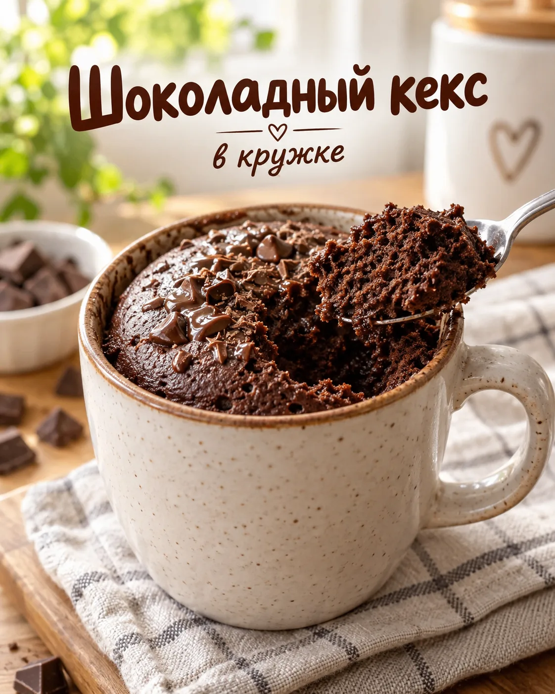 Шоколадный кекс в кружке