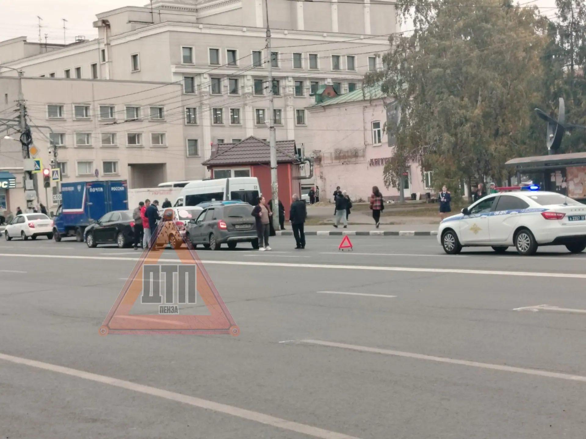 Тройное ДТП у «ЦУМа» в Пензе.