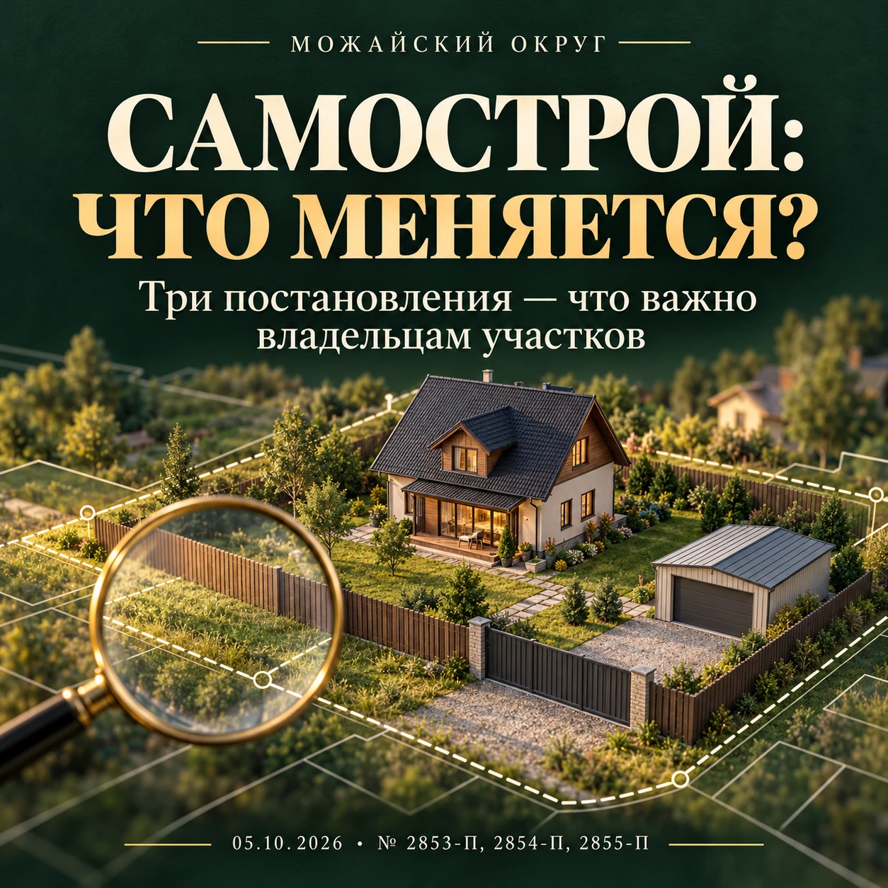 Можайский округ обновил систему выявления незаконных построек и освобождения самовольно...