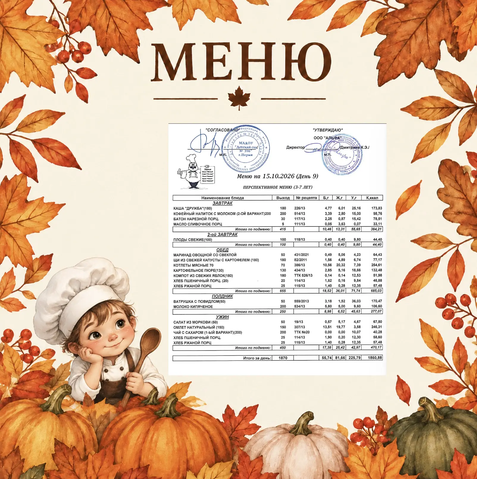 🧀 Питание в детском саду — это часть заботы о здоровье. Мы тщательно продумываем рацио...