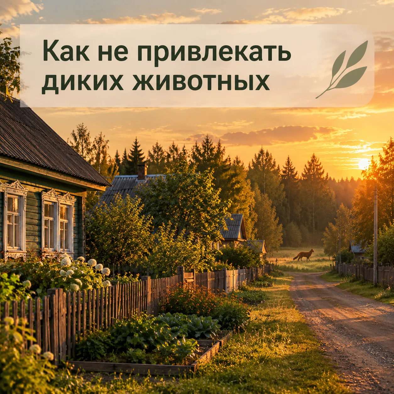 🦊 Как не привлекать диких животных к населённым пунктам
