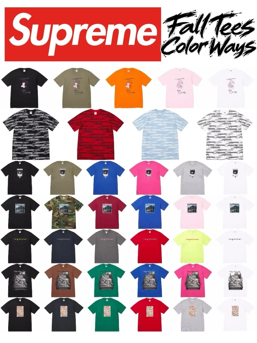 Supreme Week 8 футболки