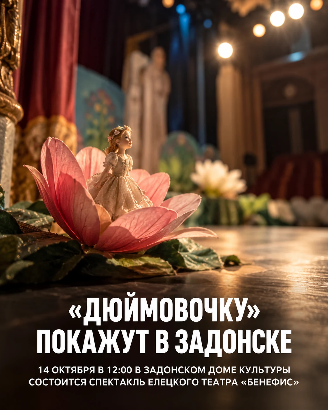 🎭 «Дюймовочку» покажут в Задонске 14 октября