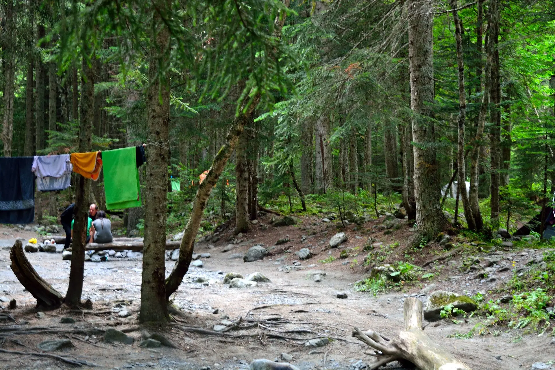 🏕 Лагерь туристов "У Чистой реки", высота 1800 метров над уровнем моря. Четвёртый день...