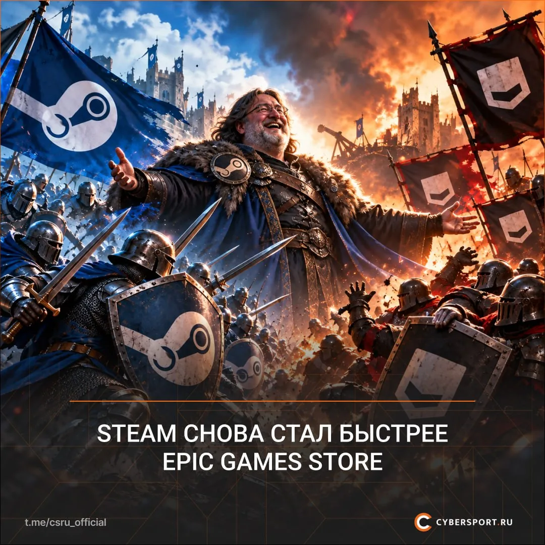 👊Габен объявил войну Epic Games Store — теперь Steam открывается быстрее EGS