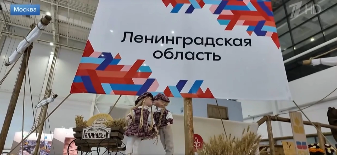Ленинградский хамон, гатчинский сибас, форель и яблоки — стенд Ленинградской области в ...