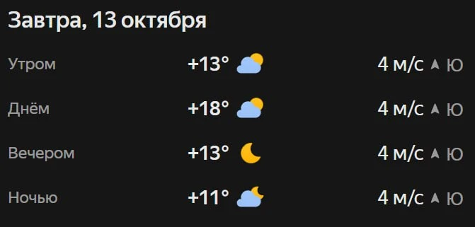 Прогноз погоды ☀️