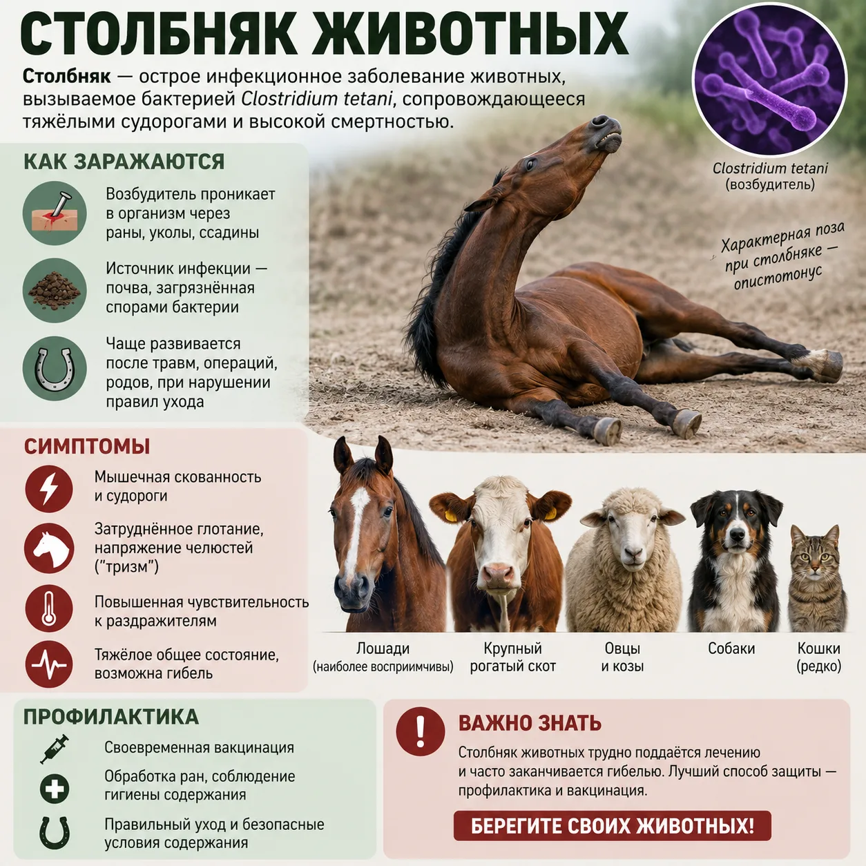 Столбняк (tetanus) – остро протекающая инфекционная болезнь всех видов млекопитающих и ...