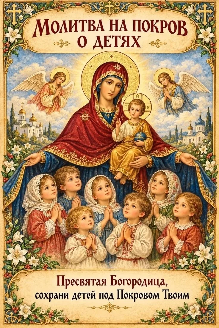 🙏 МОЛИТВА НА ПОКРОВ О ДЕТЯХ И ВНУКАХ
