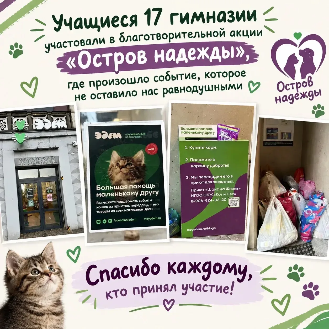 🐾 Большая помощь маленькому другу! 💚