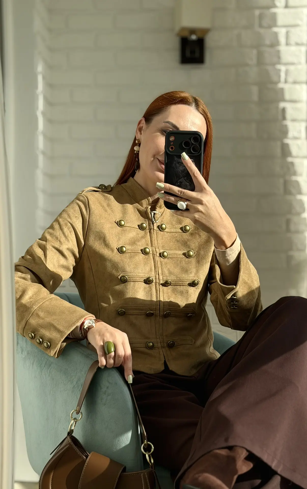 Жакет в гусарском стиле из эко замши  как в Zara  🤎