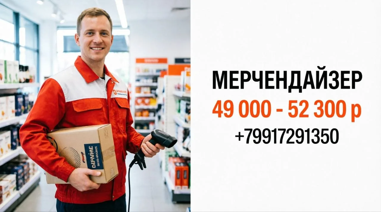 МЕРЧЕНДАЙЗЕР ТОРГОВОГО ЗАЛА | 49 000 - 52 300 ₽