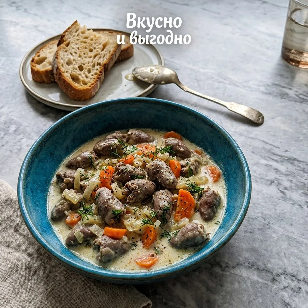 Куриные сердечки в сметане — это про уют, сытость и «вкусно без суеты». Бюджетно, прост...
